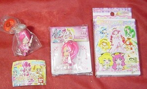 29A32-07N　プリキュア　ハートキャッチ　ボールチェーン　キュアブロッサム　２種　おまけ スマイル　キュアハッピー　ラバーストラップ　