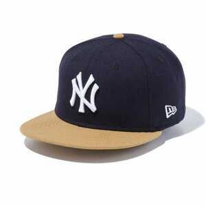 新品 NEWERA ニューエラ 9FIFTY 950 ヤンキース Yankees ネイビー/ウィート ツートン フラットバイザー スナップバックキャップ #13562087