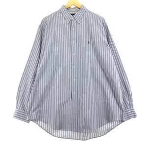 古着 ラルフローレン Ralph Lauren CLASSIC FIT クラシックフィット 長袖 ボタンダウンストライプシャツ メンズXL /eaa456234