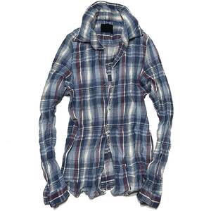 定価3.9万 junhashimoto DURALUMIN WRINKLE CHECK SHIRTS 3 ジュンハシモト ジュラルミンボタンチェックシャツ wjk akm 1piu