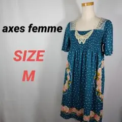 axes femme　アクシーズファム　花柄ワンピース　ドット　チュニック