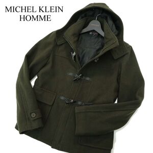 MK HOMME ミッシェルクラン オム 秋冬 メルトン ウール★ ダッフル コート Sz.46　メンズ　A3T14234_B#N