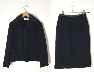 【希少 90s】コムデギャルソン robe de chambre セットアップ ジャケット スカート ブラック 黒 上下 HB3618