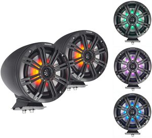 ■USA Audio■キッカー Kicker 最新型●LED付 マリーンタワーシステム KMFC65 (46KMFC65) 16.5cm 1ペア分黒色 ●Max.195W●保証付●税込