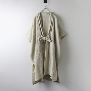 未使用 2022AW エヴァムエヴァ evam eva ポンチョ poncho F/ベージュ系 羽織り ロング カーディガン カシュクール【2400014212402】