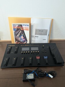 【中古セット】①BOSS GT-100 バージョン2.12 ②プロフェッショナル・ギター・テクニック2 完全攻略編 攻略本 