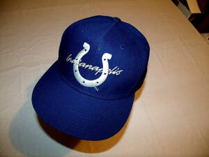 Indianapolis Colts Blue Hat Vintage New Era The 5950 30% Wool Korea Fitted 7 1/4 海外 即決
