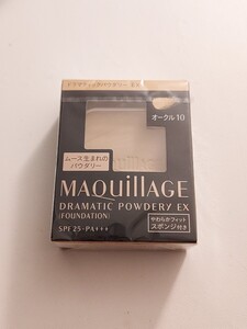 新品 資生堂/マキアージュ ドラマティックパウダリー オークル10 ムース生まれの崩れにくいパウダーファンデーション 専用スポンジ付