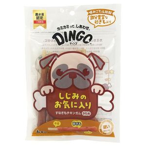 （まとめ買い）DINGO ディンゴ すなぎもチキンガム かため 6本入 犬用おやつ 〔×12〕