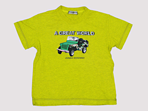 ◆白金アンリ◆コシノジュンコ◆車プリントTシャツ◆黄色◆110◆