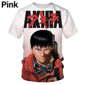 アキラ AKIRA メンズ半袖Tシャツ,3Dアニメプリント,S〜5XL