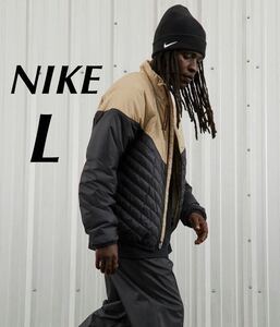 L 新品 NIKE ナイキ メンズ ウィンドランナー サーマフィット 中綿 中綿ジャケット 防寒 パファー ミッドウェイ 黒 ベージュ