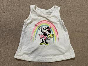 DISNEY BABY GAP KIDS ディズニー コラボ ギャップ キッズ ミニーマウス ミニーちゃん タンクトップ 18-24month 90 白 女の子 トップス