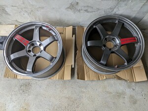 Rays TE37SL 9.5J +22 R18 volk racing 鍛造ホイール 超軽量 スカイライン GT-R チェイサー シルビア ドリケツ CE28 GT-C グラムライツ 