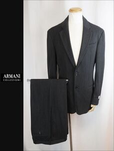 ■■＜未使用品：タグ付属＞アルマーニ＜ARMANI COLLEZIONI：stretch shadow stripe wool＞ⅡBシングル ス－ツ＜48＞■■