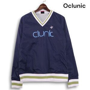 CLUNK クランク 秋冬 裏起毛♪ ビッグ ロゴ Vネック トレーナー ウインドブレーカー Sz.O　レディース ゴルフ　K4T01341_9#E