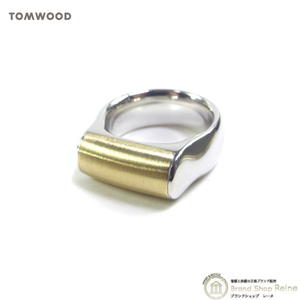 トムウッド （TOM WOOD） Crest Ring クレスト リング ゴールドトップ リング シルバー 925 指輪 #56 16号 R74HCRGT01S925-9K（新品）