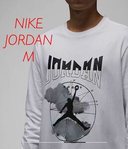 M 新品 NIKE ナイキ JORDAN ジョーダン DRI-FIT 長袖 ロングスリーブ Tシャツ ロンＴ 白 ホワイト