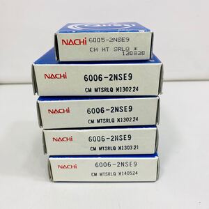 【241101-16】NACHI製単列深溝玉軸受ベアリング/6006-2NSE9/フラット ラジアル 両接触シール形 内径30mm外径55mm幅13mm/6005-2NSE9