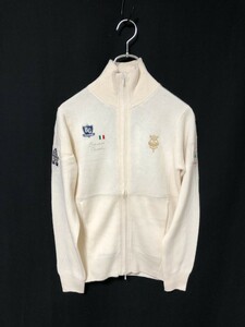 ◆未使用　定価37,000円+税★BEAMS GOLF ビームスゴルフ 100％カシミヤ ニット ジップカーディガン レディース S　