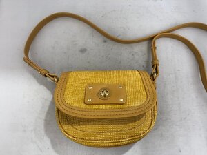 【MARC BY MARCJACOBS】マークバイマークジェイコブス　ショルダーバッグ　ブラウンイエロー　レザー　SY02-GQS