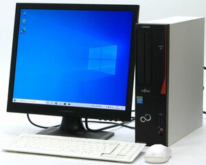 富士通 ESPRIMO D583/J FMVD10004 ■ 17インチ 液晶セット ■ Celeron-G1840/DVDROM/省スペース/Windows10 デスクトップ