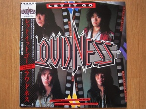 ★ラウドネス LOUDNESS/レット・イット・ゴー LET IT GO 国内初回帯 12インチシングル ワンオーナー品 極美盤★