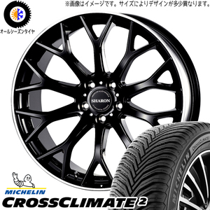 255/45R20 オールシーズンタイヤホイールセット アリア B6 B9 etc (MICHELIN CROSSCLIMATE & SHARON 5穴 114.3)