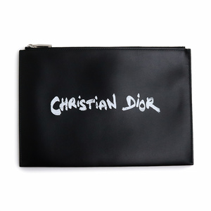 （未使用　展示品）クリスチャンディオール Christian Dior インビテーション ポーチ 非売品 クラッチバッグ レザー ブラック 2ESCA416VSX