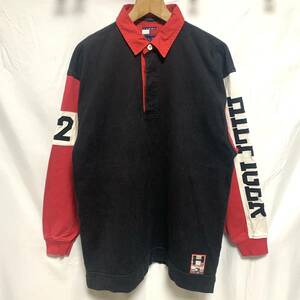 90s VINTAGE TOMMY HILFIGER ビンテージ トミーヒルフィガー ラガーシャツ Mサイズ メンズ