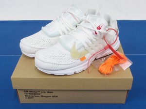 未使用★OFF-WHITE × NIKE THE 10 : NIKE AIR PRESTO WHITE/BLACK-CONE 28.0cm AA3830-100 [オフホワイト×ナイキ/エアプレスト] (5825)