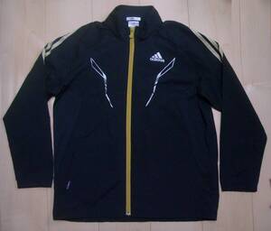 美品★adidasアディダス★CLIMALITE☆ジュニア☆長袖ZIPUPジャケット☆色はブラック★サイズ150★ポリエステル100%