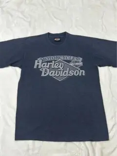 Harley-Davidson Tシャツ グレー　プリント　シングルステッチ