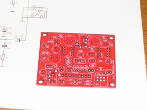 FMモノラル ⇒ステレオ復調基板 。　TA7343+LM386.　自作用基板 P,C,B 。RK-247。