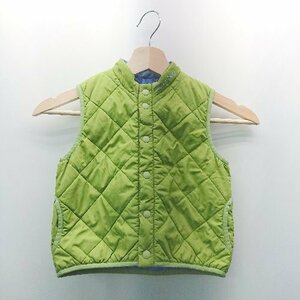 ◇ mont-bell ベビー服 リバーシブル 2WAY スポーティー ノースリーブ ジャンパー サイズ90 ブルー グリーン メンズ E