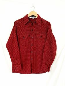 80s ウールリッチ ギンガムチェック柄 ウール ワークシャツ 総柄/PENDLETON ペンドルトン バッファローチェック