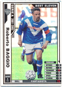 Robert Baggio 2001-02 Panini WCCF Serie A Best Eleven ロベルト・バッジョ B