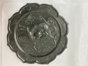 唐時代八角龍紋銅鏡 銅製 古美術 中国古玩 古鏡 中国 