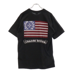 CHROME HEARTS クロムハーツ American Flag S/S TEE アメリカンフラッグ プリント 半袖Tシャツ ブラック