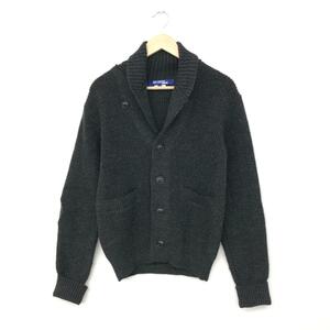 ◆JUNYA WATANABE ジュンヤワタナベコムデギャルソンマン カーディガン S◆ チャコールグレー ウール メンズ エルボーパッチ トップス