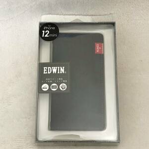 WS0098 未使用 EDWIN（エドウィン） 開閉サポート付き シンプル iPhon 手帳ケース マグネット 簡易スタンド機能付き カードポケット