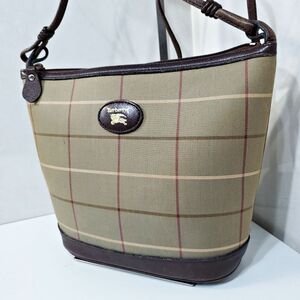 バーバリー BURBERRY チェック柄 キャンバス ビンテージ ショルダーバッグ 9579052e20241119