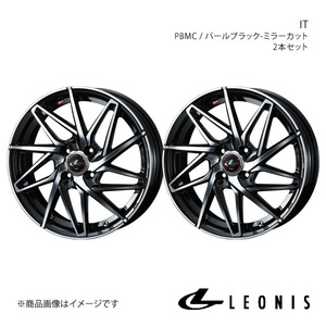 LEONIS/IT ヴィッツ 130系 アルミホイール2本セット【17×6.5J 4-100 INSET42 PBMC】0040583×2