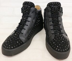 1S5242■ジュゼッペザノッティ サイドジップスタッズスニーカー Giuseppe Zanotti