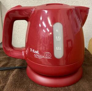 １円スタート！ T-fal ティファール BF8065JP 電気ケトル アプレシア ウルトラクリーン プラス ルビーレッド 0.8L 