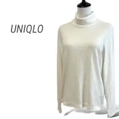 UNIQLO ユニクロ (L) ヒートテックフリースタートルネックT 長袖 白