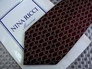 ♪31378C♪良品【金具 柄】ニナリッチ【NINA RICCI】ネクタイ