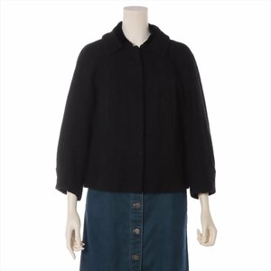 1円 美品■ルイヴィトン■ジャケット■ブルゾン■上着 羽織■アパレル■服 通勤 人気 ブラック コート 36 Sサイズ レディース MFT 1128-E35