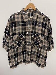 COOTIE◆Linen Check Work S/S Shirtワーク半袖シャツ/L/リネン/チェック//