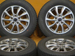 超美品 バリ溝【21年製グッドイヤーアイスナビ8 195/65R15 91Q】15インチ 6J+53 PCD114.3-5H エスクァイア ヴォクシー ノア アイシス